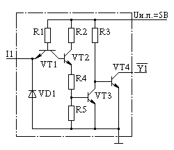 Принципиальная схема элемента микросхемы ЛН4